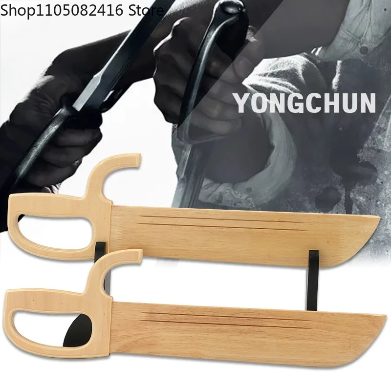 Chinese Wing Chun Wooden Sword Butterfly Double Sword Props Performance Stage Props Wooden Wing Chun Blades Unsharpened