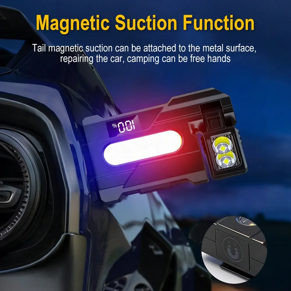 

Фонарь BORUiT XPE с двойным светом, суперяркий, миниатюрный, перезаряжаемый, с регулируемой головкой, магнитом и клипсой, рабочий фонарь для кемпинга и походов