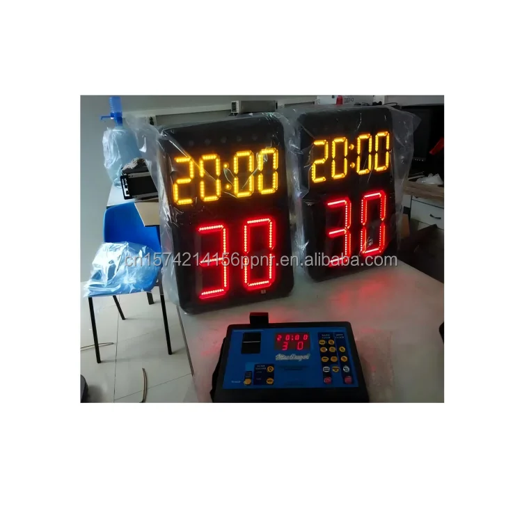 24 Seconds Wireless Sports Shot Clock for Basketball Games Remote Control Settable 0 to 99 Seconds Court Equipment for Practices