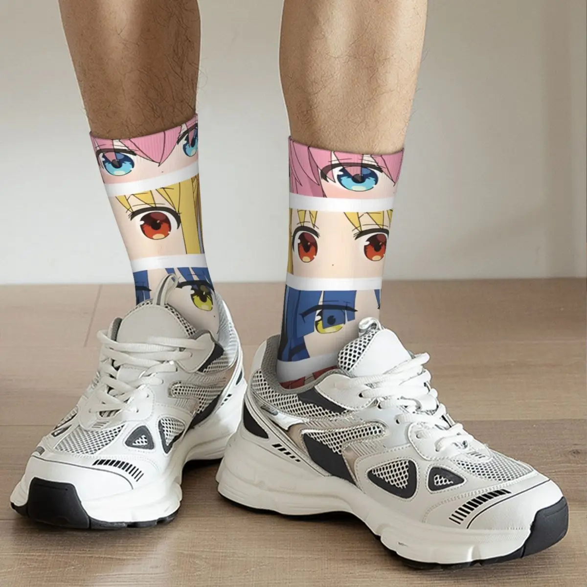 The Rock Anime calzini da uomo Vintage Harajuku Bocchi Street Style novità Seamless Crew Sock