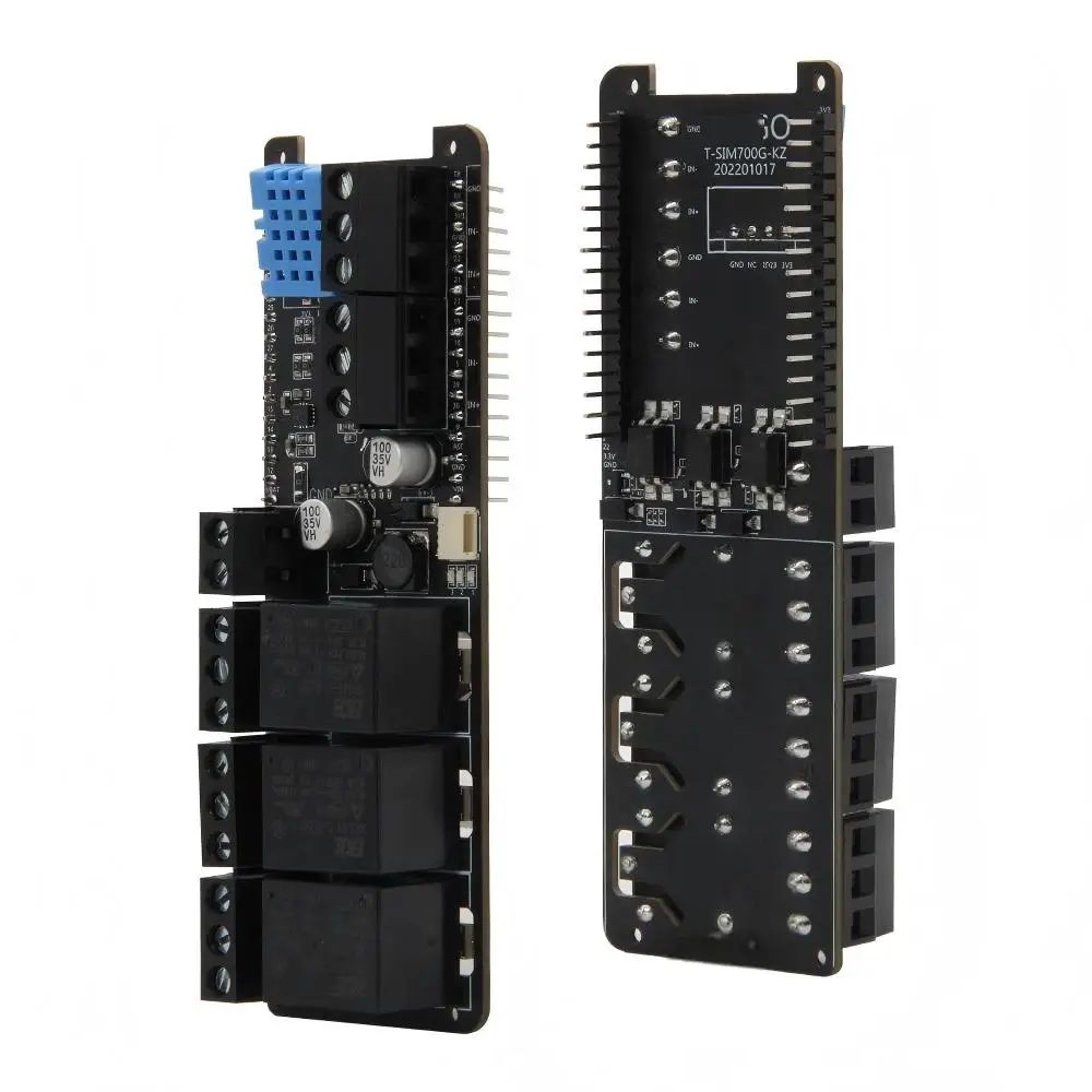 INA219 3-Way Relay Expansion Board DHT11 QMI8658 Sensor Module Fit T-SIM7000 T-A7670 T-A7608 Series IoT Development Hat
