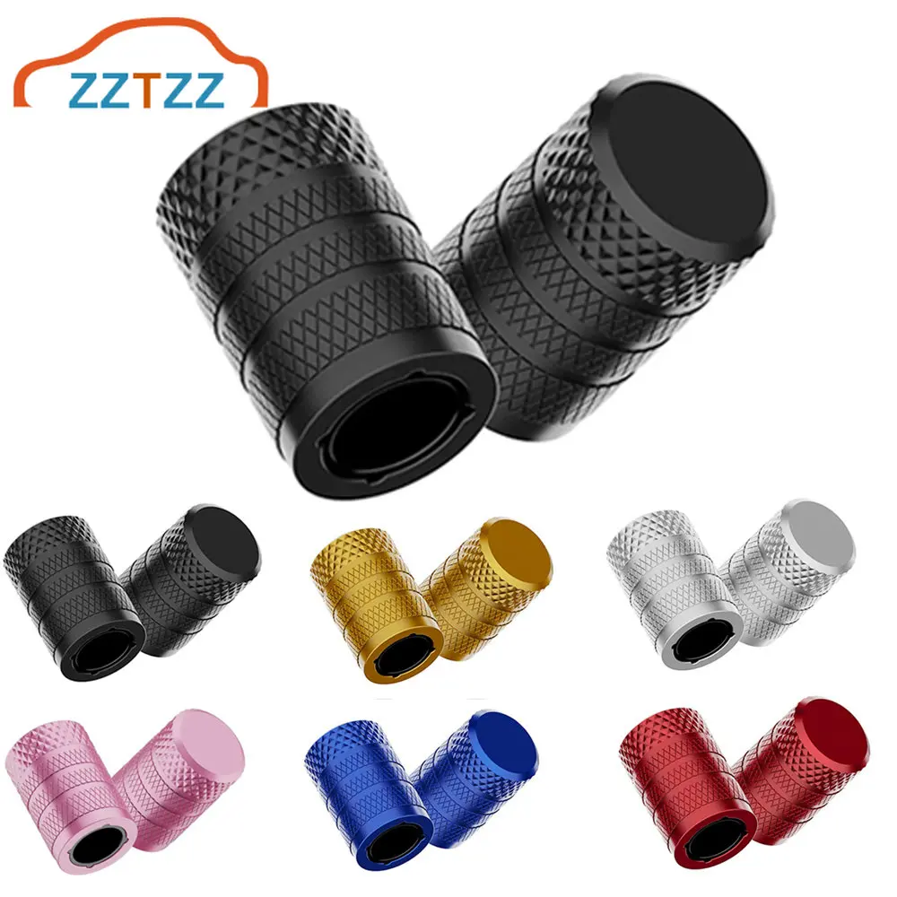 Aluminum Valve Stem Caps, Heavy Duty Tire Caps Dust-Proof Air-Proof Valve Stem Covers for Cars SUVs Trucks Motorcycles Bicycles