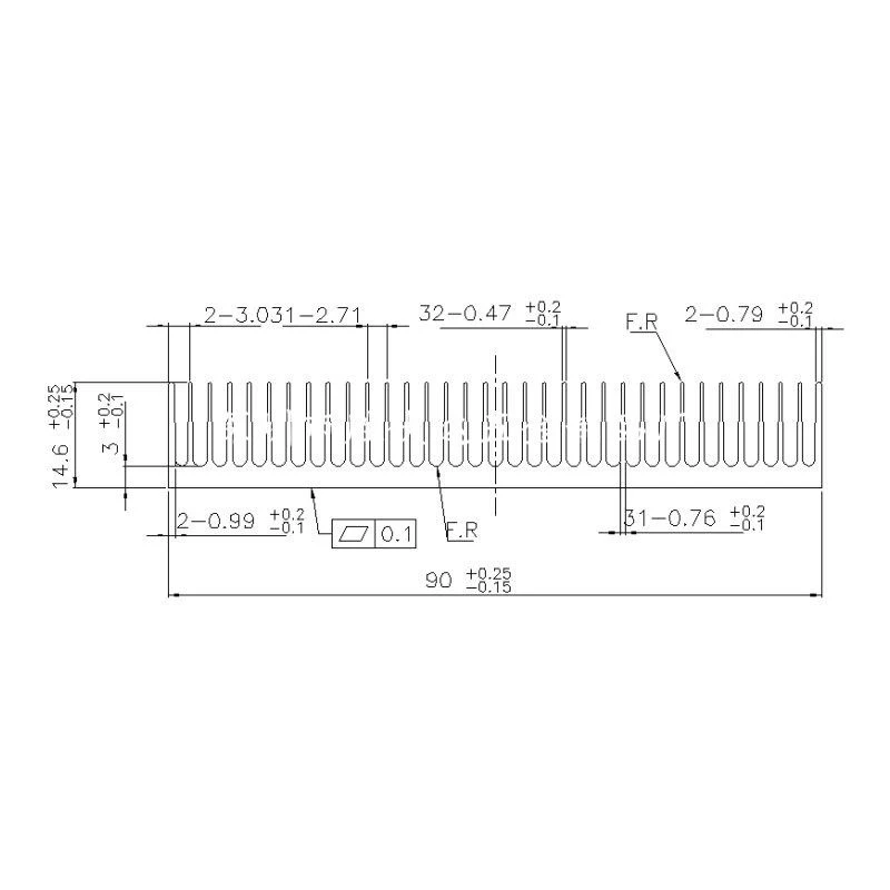 Standard heatsink, single specification, electronic radiator for motherboard, IC chips, CPU and MOSFETs.