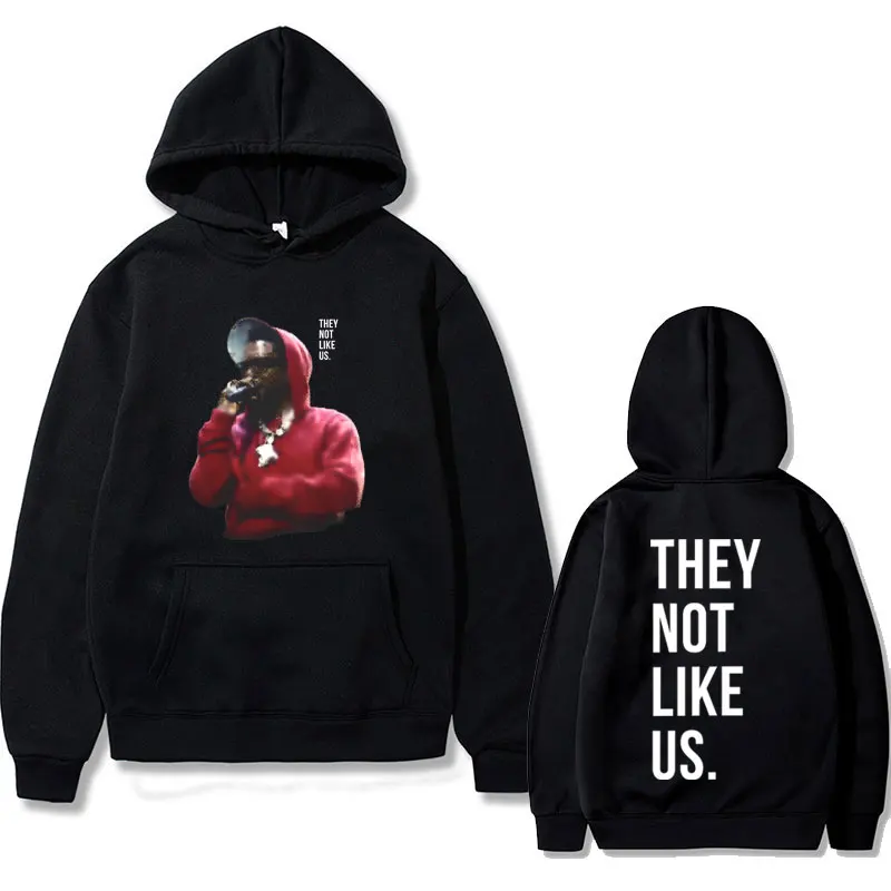 Rapper Kendrick Lamar They Not Like Us Music Album Graphic Hoodie Male Vintage Oversized Pullover Men Hip Hop Fashion Streetwear