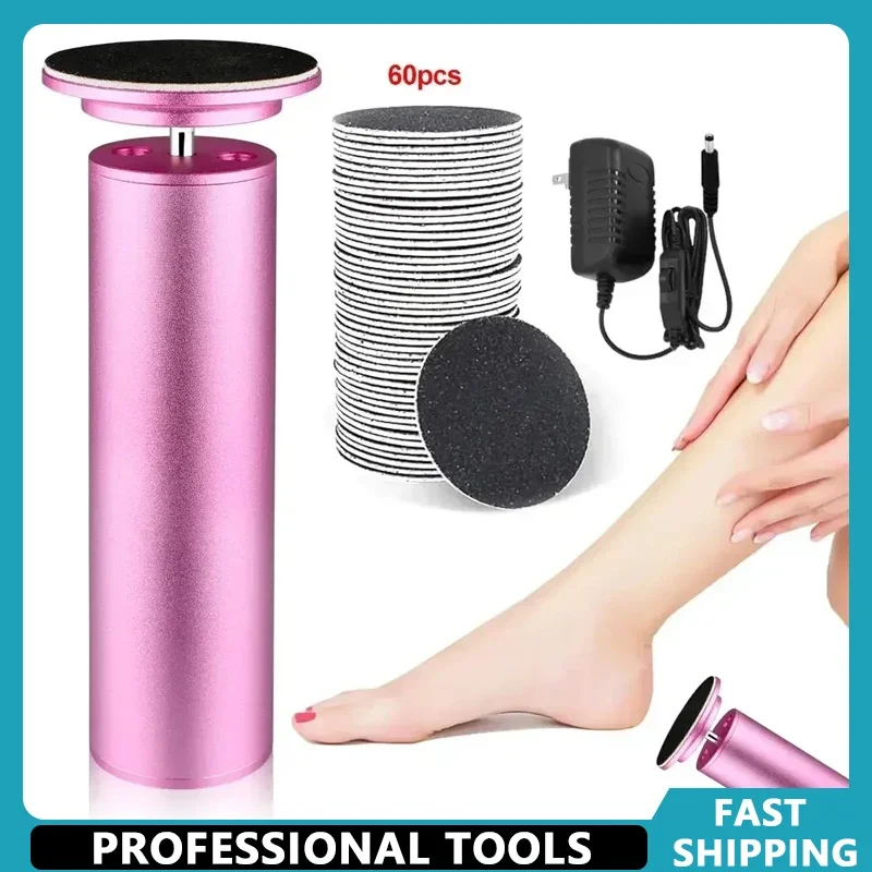 

Электрическая пилка для удаления мозолей, инструмент для педикюра, электронная шлифовальная машинка для ног и сменные абразивные насадки