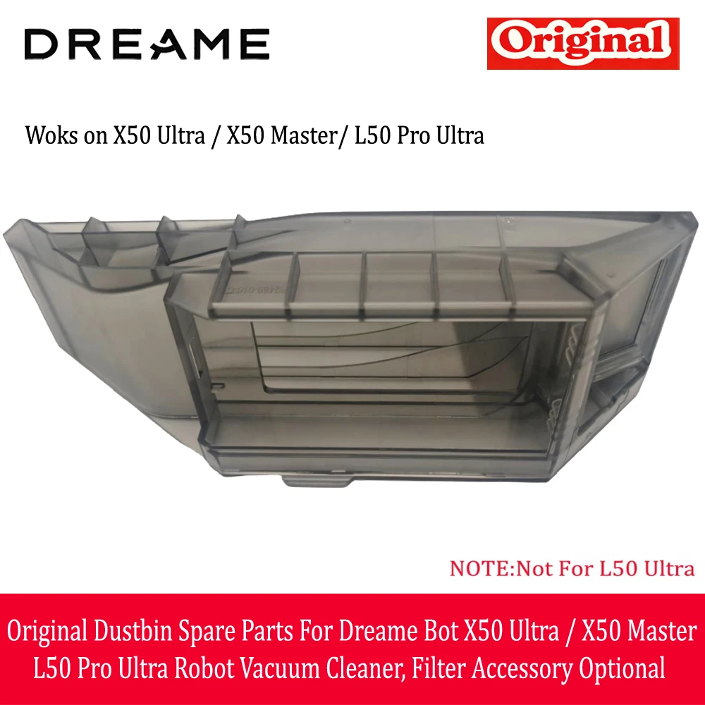 Originele reserveonderdelen voor de stofopvangbak van de Dreame Bot X50 Ultra / X50 Master / L50 Pro Ultra robotstofzuiger, inclusief optionele filter.