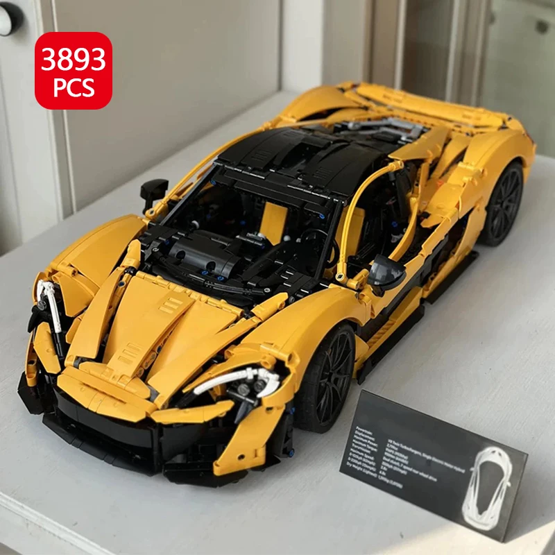3893pcs P1 Technical Super Car Building Blocks Set - MOC 1:8 Scale Model Sports Cars Bricks for Adults, Toys & Gifts for Boys