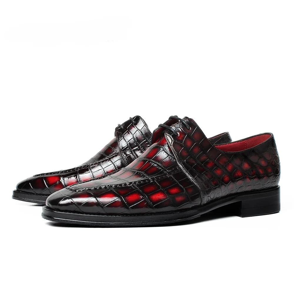 

Crocodile Leather Men dress shoes Men's Derby Shoes - Durable, Comfortable, Breathable & Stylish