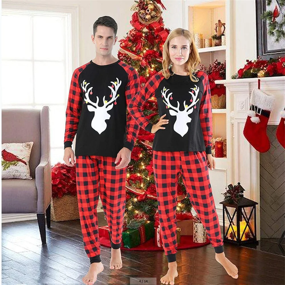 Cute Family Matching Pyjamas Set Festive-Themed Comfortable Soft Adult Matching Xmas Nightwear For Christmas Party New 2024 2025