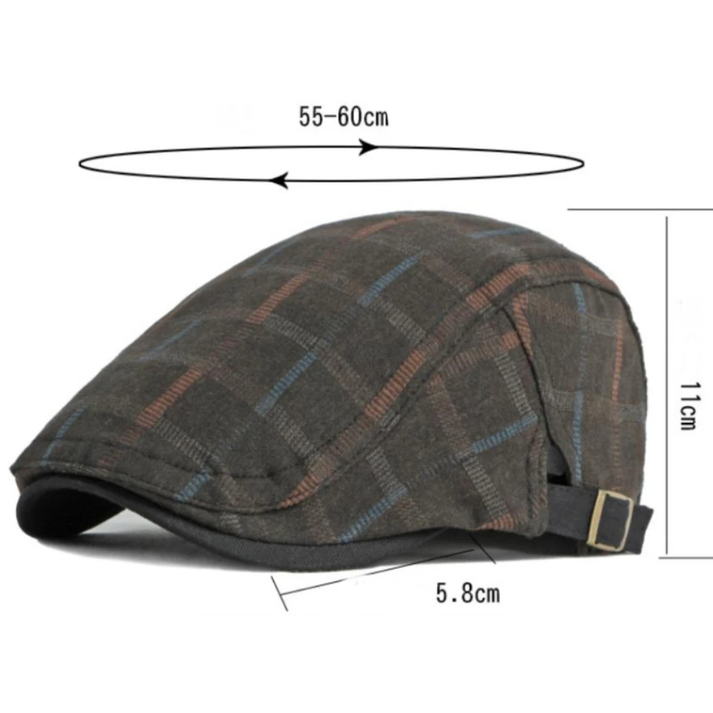 

MZ4063 Berets for Men Women Retro Plaid Artist Painter Beret Hat Male Female Ivy Flat Cap Spring Summer Hat Adjustable Beret Cap