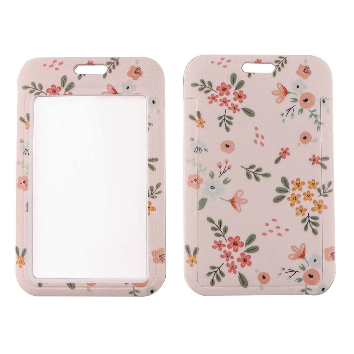 

Новый чехол-держатель для карт с цветочным радужным принтом для проездных на транспорт, рабочих удостоверений и карт контроля доступа.