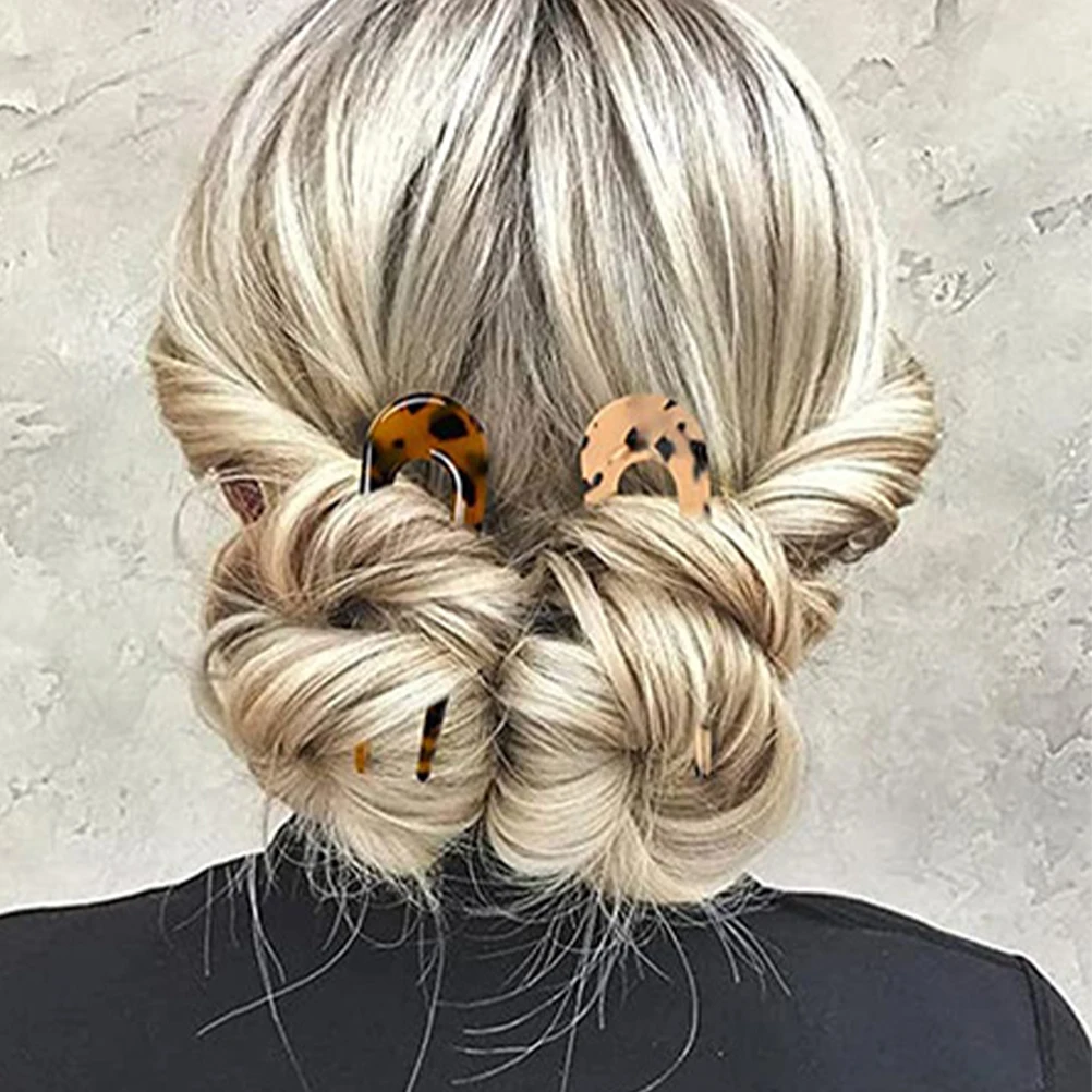 

3pcs Forks U Shaped Pins For Thick Bun Styling Chignon Pin French Hair Accessories Women Hair Sticks Decorative Pins