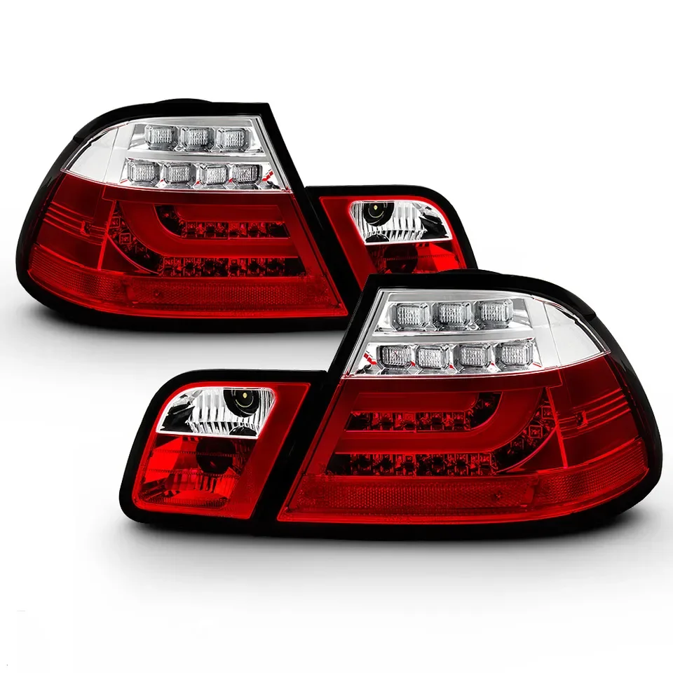 

High Quality Genuine Red LED Strip Tail Lights Brake Lamps Plug+Play for 2000-2003 for E46 3-Series Coupe