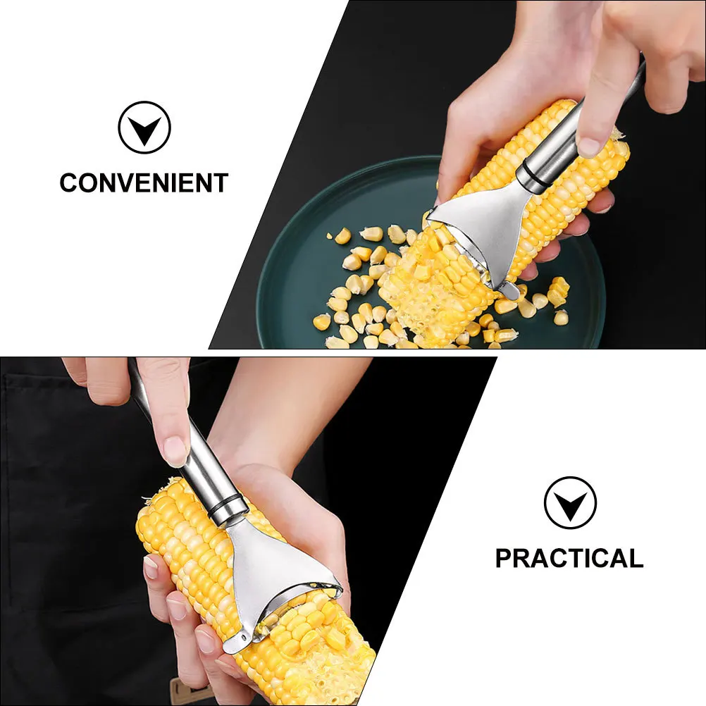 

Stainless Steel Corn Peeling Tool Strong Reusable Manual Thresher for Fresh Corn Kernels Kitchen Essential Compact Design