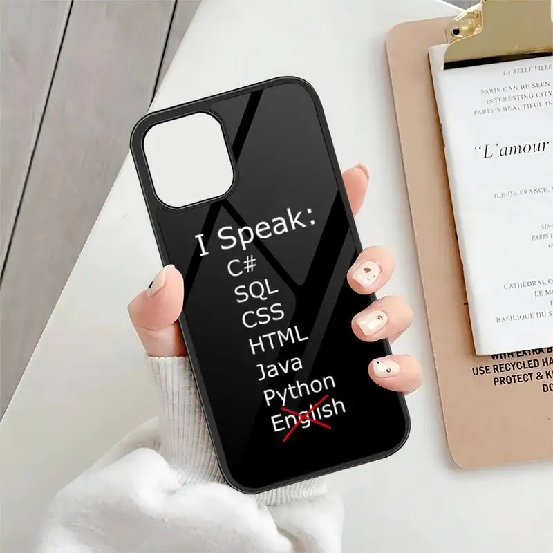 Programming Languages Phone Case For IPhone 13 14 11 12 Max Pro Mini 8 7 6 Plus X Xs XR SE2020 Hard Silicone Quality Cover