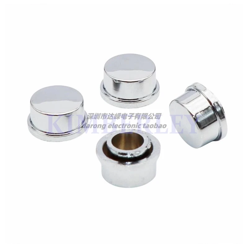 10PCS 13*8MM Electroplated Key Cap Tap Switch Key Cap Plastic Key Round Hole 7.2 Power Amplifier Tap Key Cap