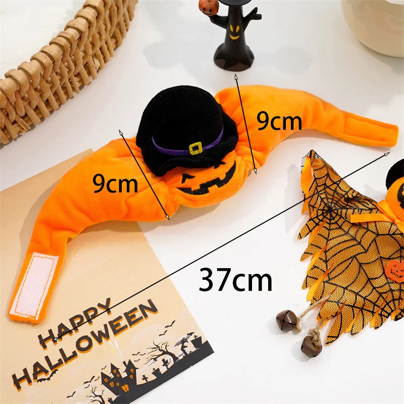 هالوين اليقطين أفخم غطاء رأس القط الدافئة المنسوجة غطاء القط لطيف الحيوانات الأليفة غطاء الرأس هريرة تأثيري حلي اكسسوارات الحيوانات الأليفة ل Felines