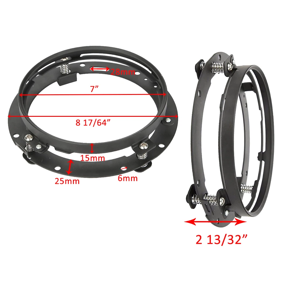 Mounting Bracket for 7inch LED Headlight Round Ring Headlight mount Lamp Holder Brackets For Wrangler JK TJ Harley image 2