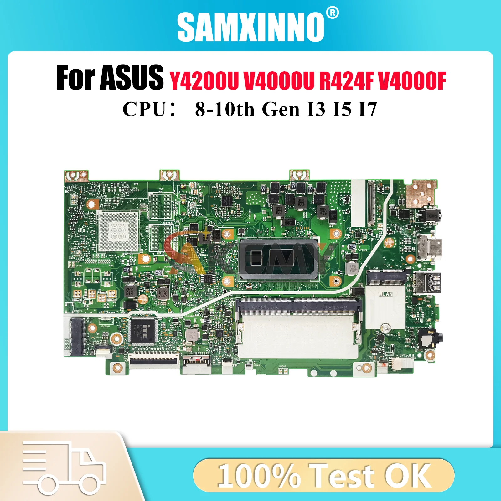 

X412FA Материнская плата для ноутбука ASUS X412F X412FL Y4200U X412FJC V4000U R424F X412FLG V4000F X412FAC с процессором I3 I5 I7