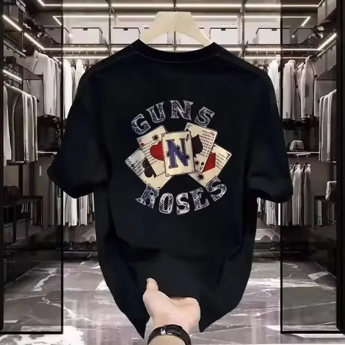 retro-streetwear-poker-print-ort-sve-t-irt-slim-fit-summer-casual-men's-faion-sun-protection-clothing-couple's-sle