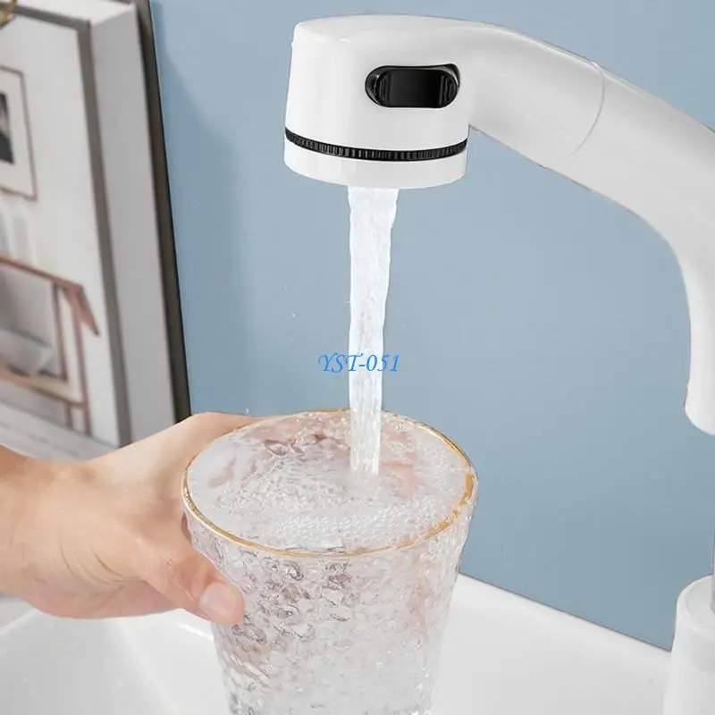 E15A صنبور الحمام مع الرشاشات القابلة للسحب صنبور حوض قابل للرفع 360 درجة صنبور حوض خلاط #3