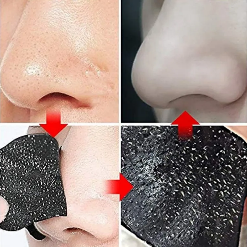 Flow Week Bamboo Charcoal Nose Blackhead Remover Mask Deep Cleansing Nose Strips Instant Blackhead Removal and Pore Unclogging