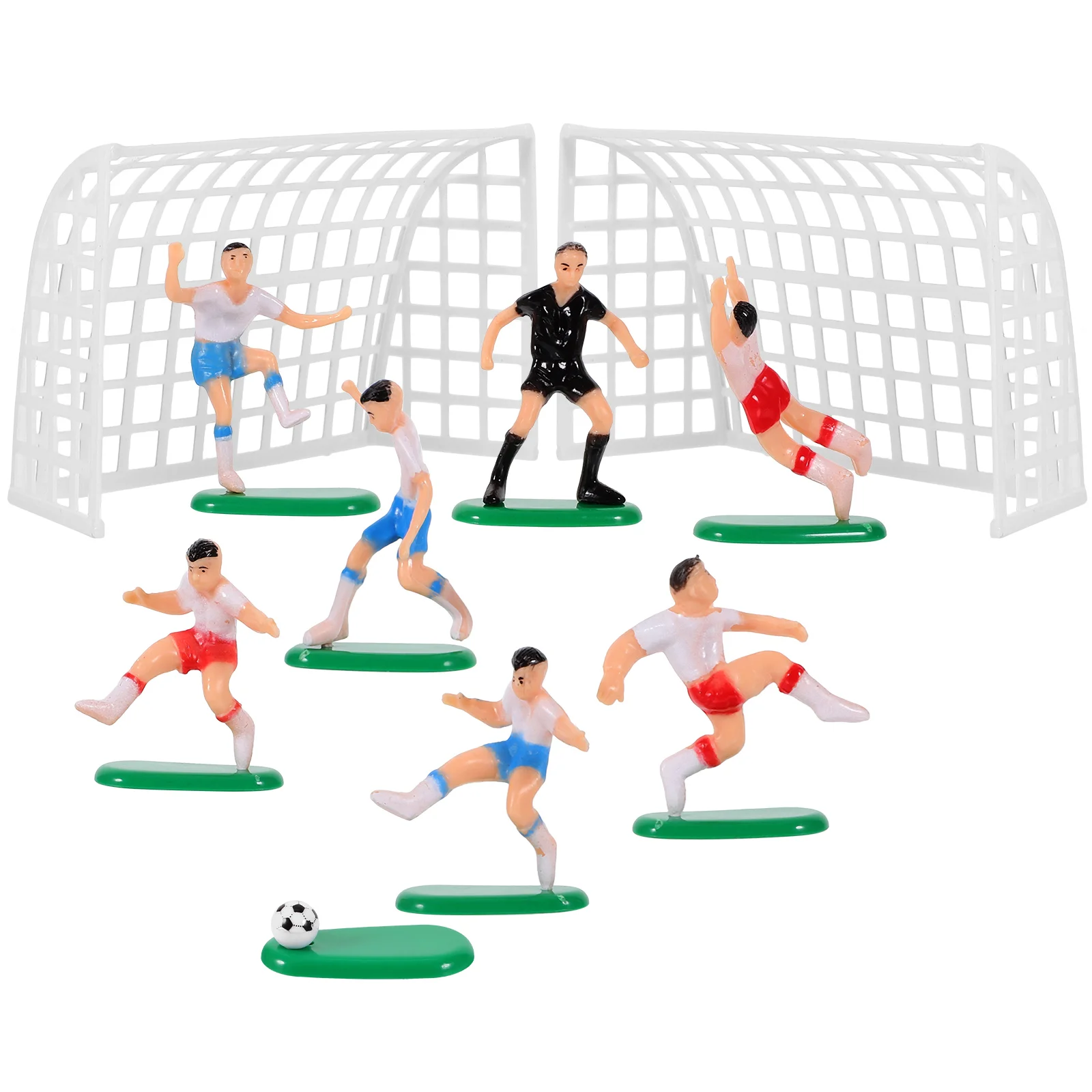 

Football Team Decoration 2 Goals 6 Players 1 Referee Cake Party Living Room Balcony Garden Novelty Props Kids Birthday