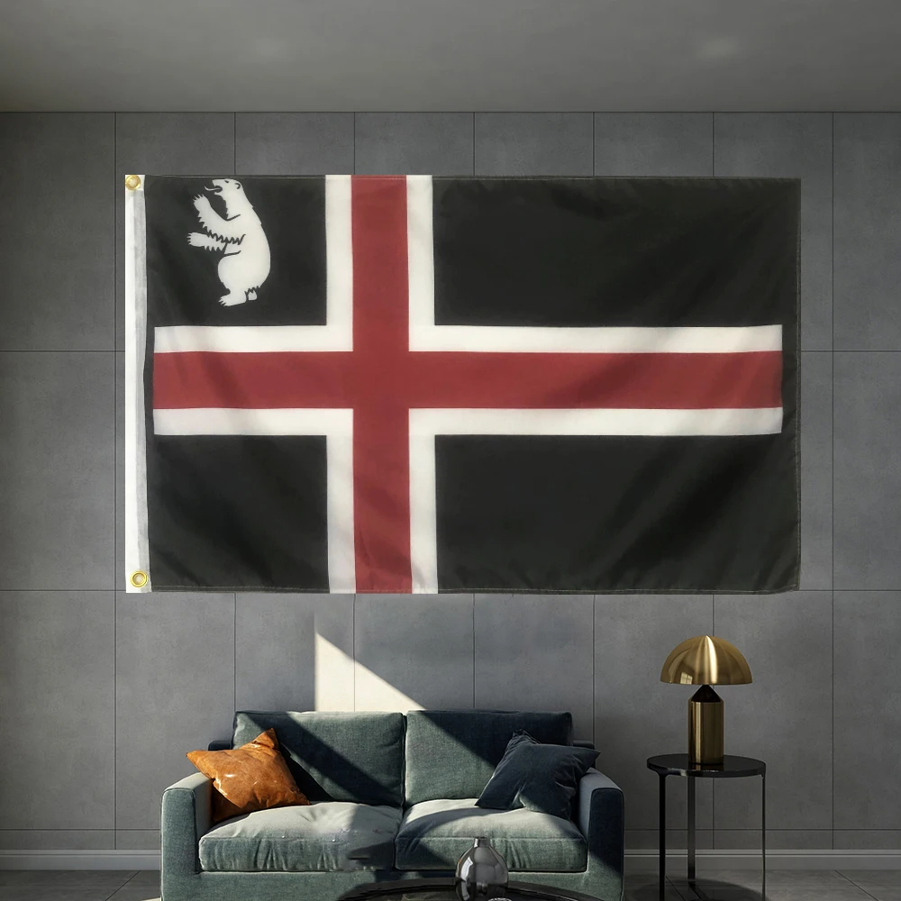 

Svalbard Norway Ensign Flag hot sell goods 3X5FT 150X90CM Custom Banner brass metal holes