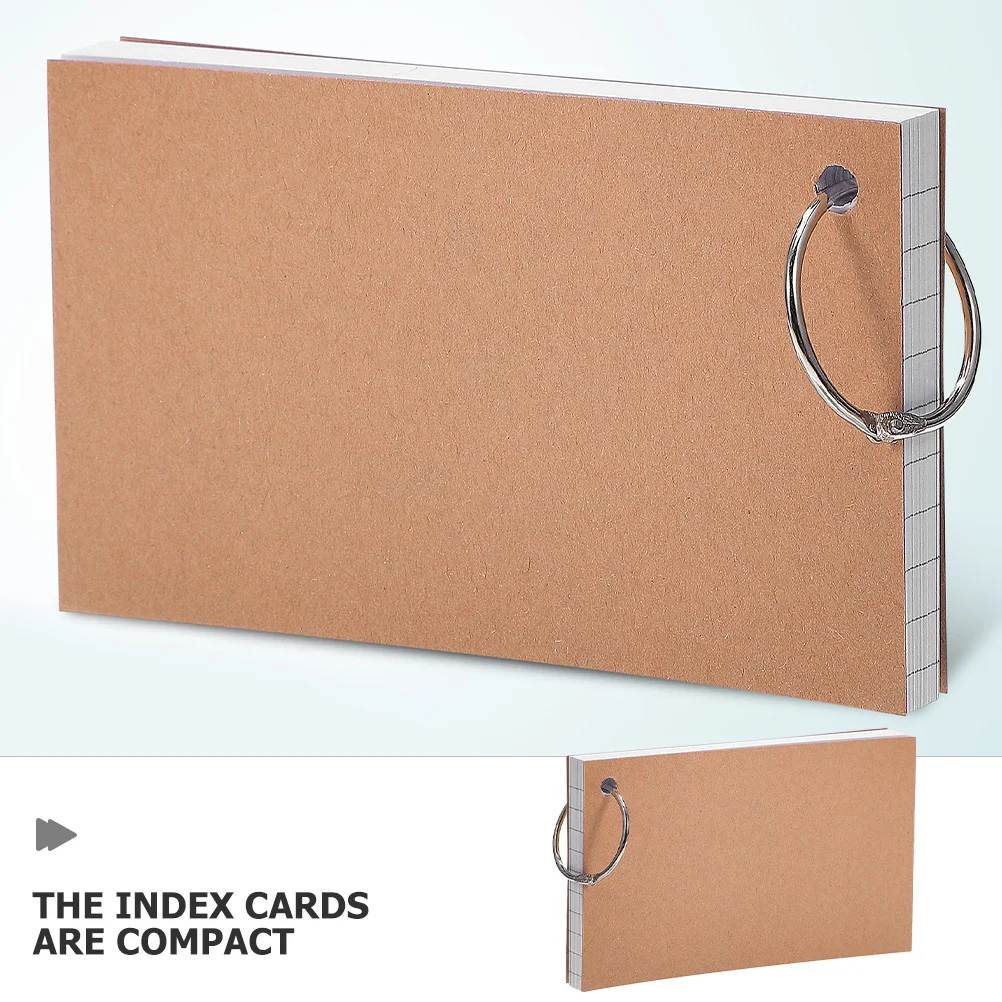6 Books Index Cards Compact Memo Pads Small with Colored Lined Pages Off Metal Rings Study Cards for Office Classroom