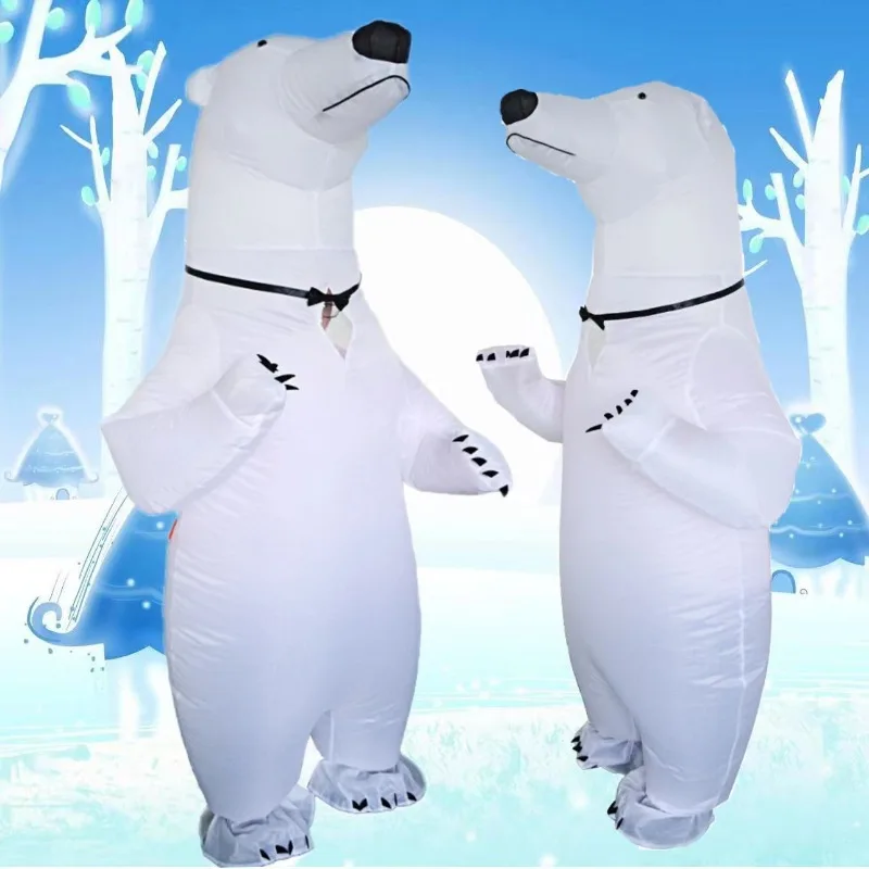 

Polar Bear Inflatable Suit for Halloween Costume Party & Theme Gatherings, Cute Cartoon Style Outfit