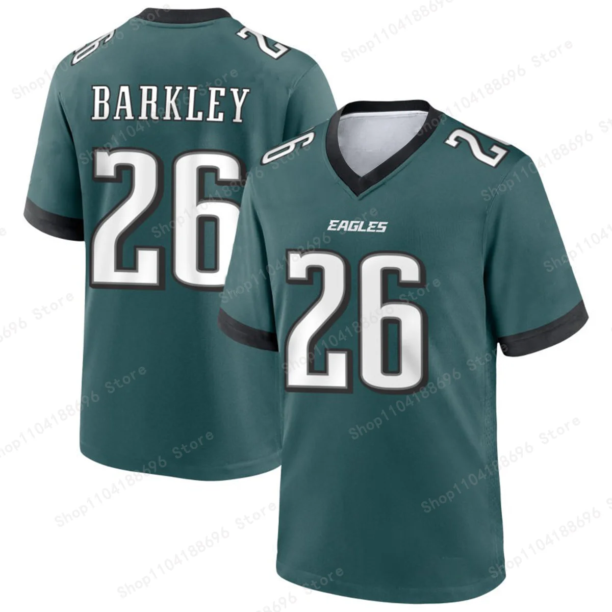 Tshirt for Men Rugby Uniform American Philadelphia Eagles Custom Game Jersey - Midnight Green