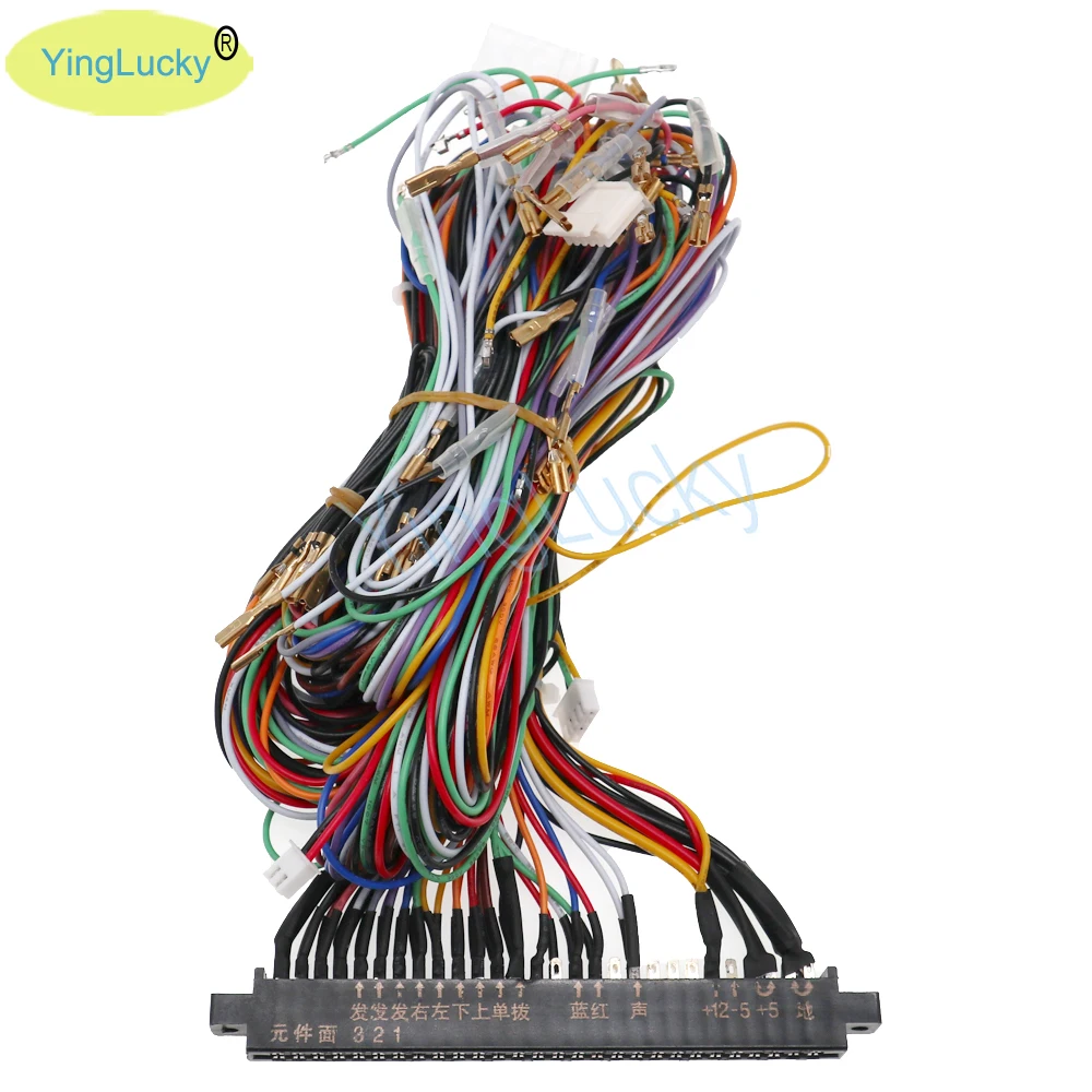 Jamma 28-Pin Harness with 5 and 6 Action Button Wires for Arcade Games Sanwa Joysticks Arcade Game Cabinets / Pandora Boxes