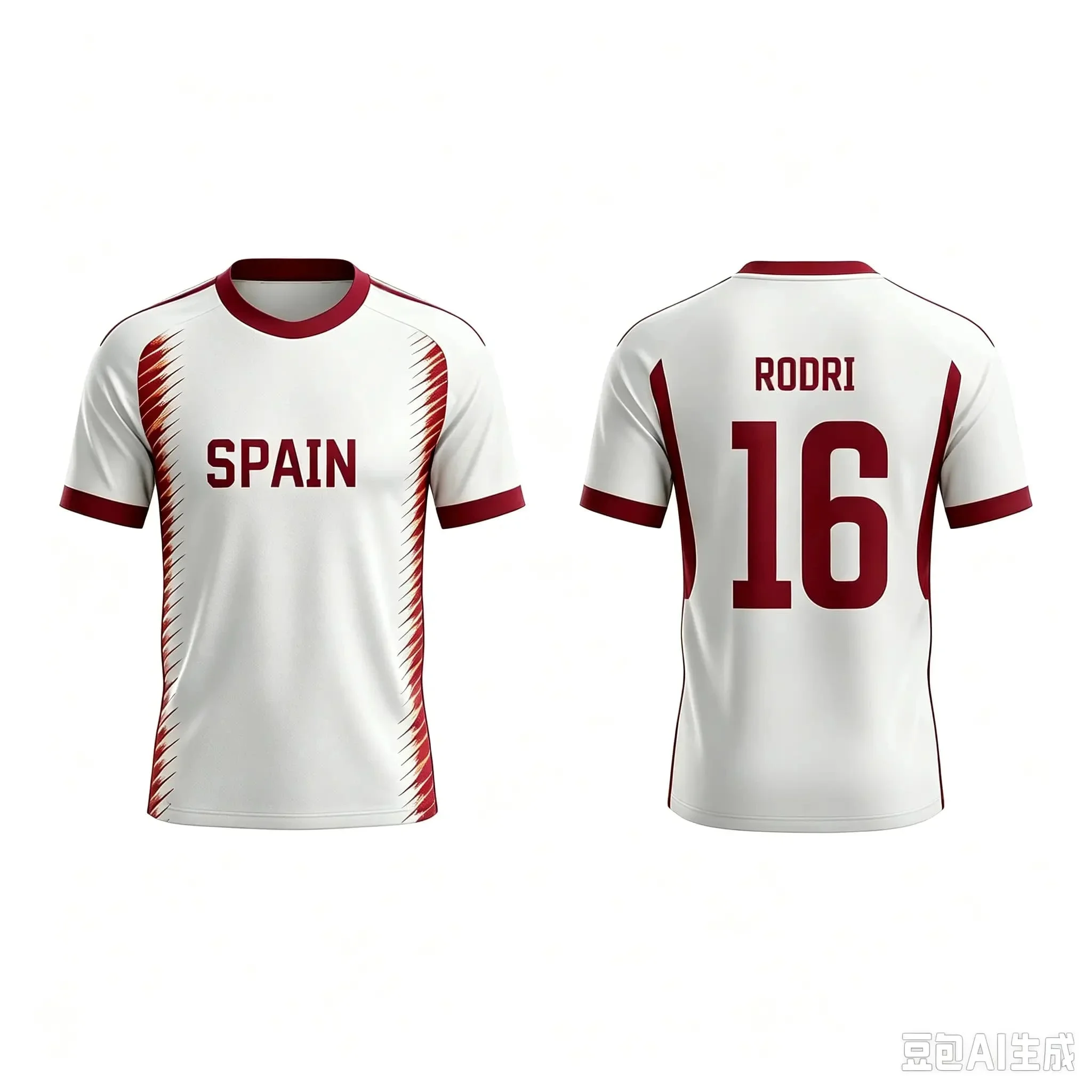 2026 Summer Football Jersey T-Shirt Spain Soccer Shirt Men Special Edition Number 19 24 White Contrast Top Camiseta Short Sleeve