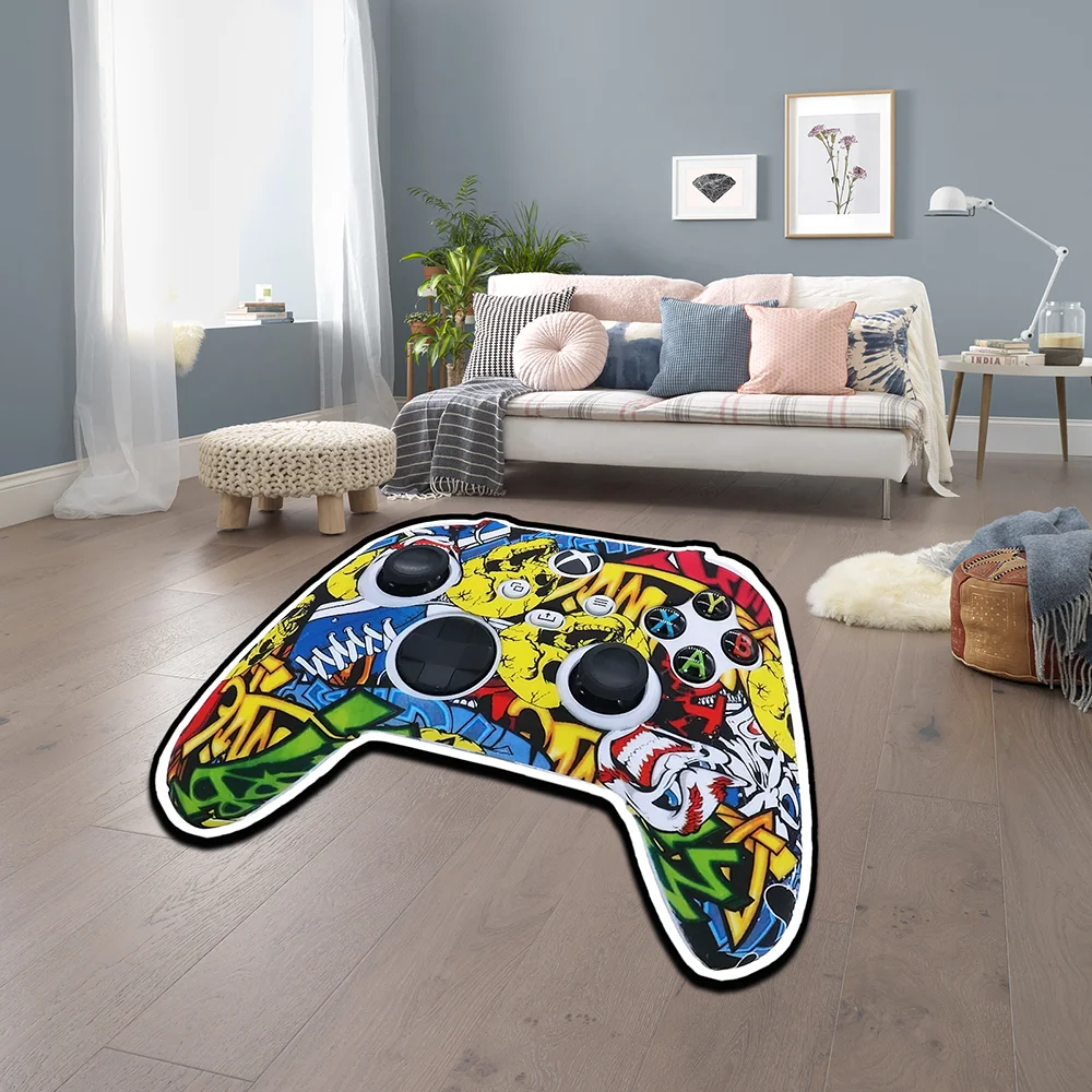 Creative Gamepad Carpet Personalized Game Controller Printed Area Rug for Teenagers Bedroom Game Player Game enthusiast,Etc.