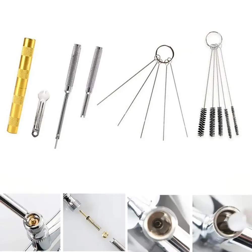 Cleaning Airbrush Spray Cleaning Repair Tool Kit Maintance Stainless Steel Airbrush Spray Nozzle Cleaning Set Storage Box