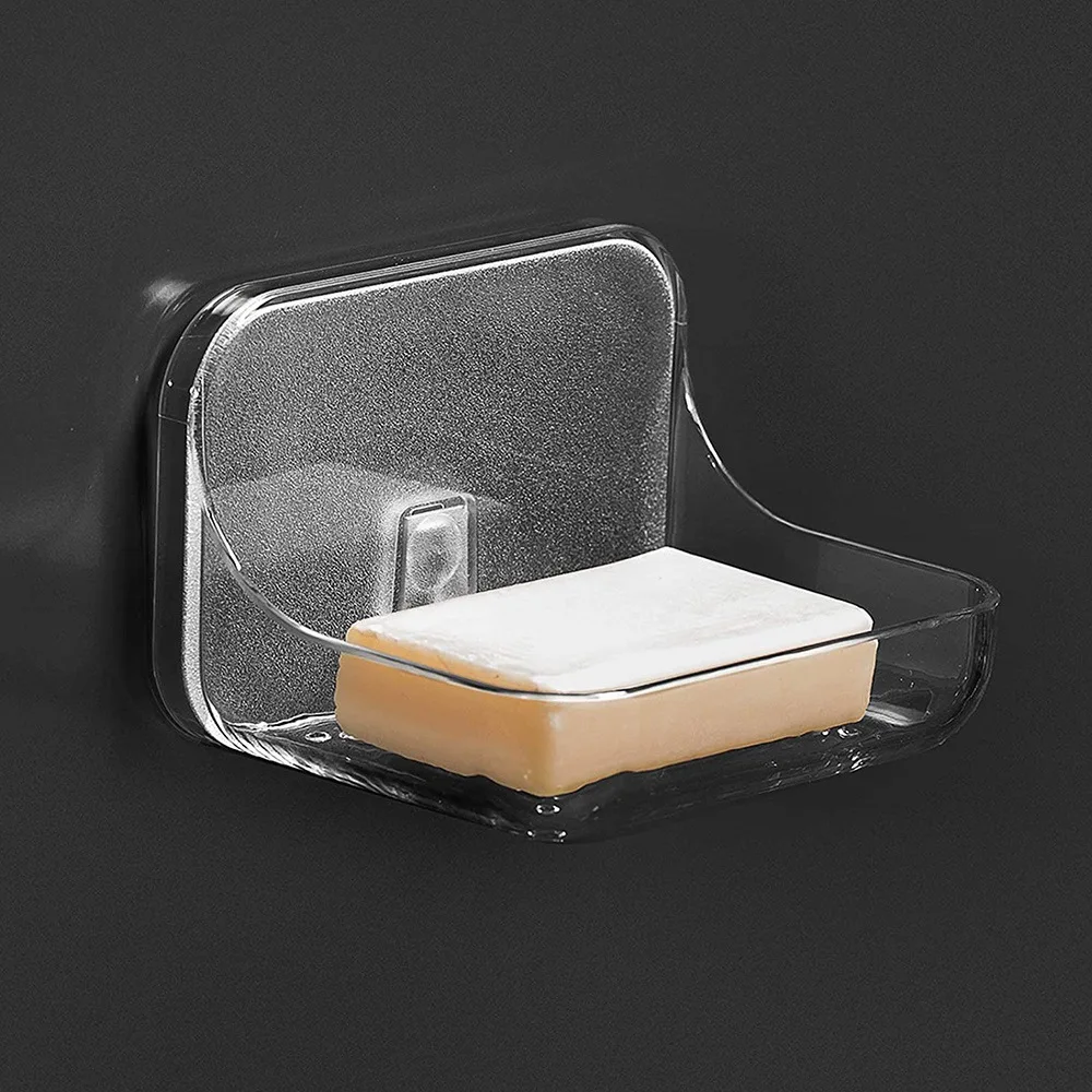 3 Pack Shower Holder, Soap Dish & Toothbrush Holder, Wall Mounted Plastic Shower Storage For Bathroom And Kitchen