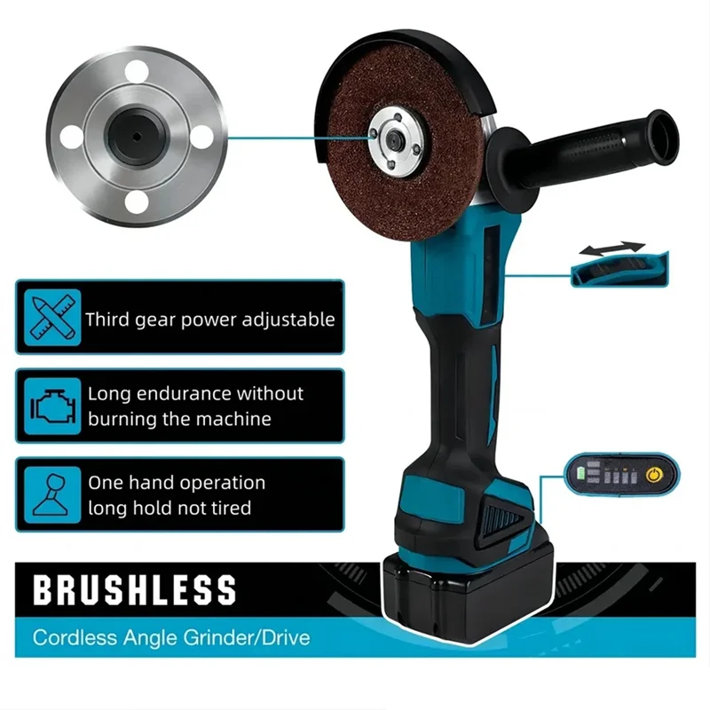 

A26F-Brushless Angle Grinder And Polishing Cutter Is Suitable For Cutting And Polishing Of Metals, Stones And Woods. Cordle