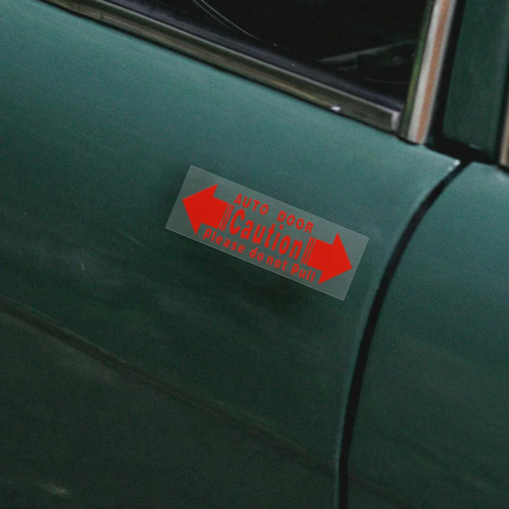 

4Pcs Car Auto Door Stickers Durable PVC Waterproof Warning Safety Caution Protective Easy to Install Universal Fit