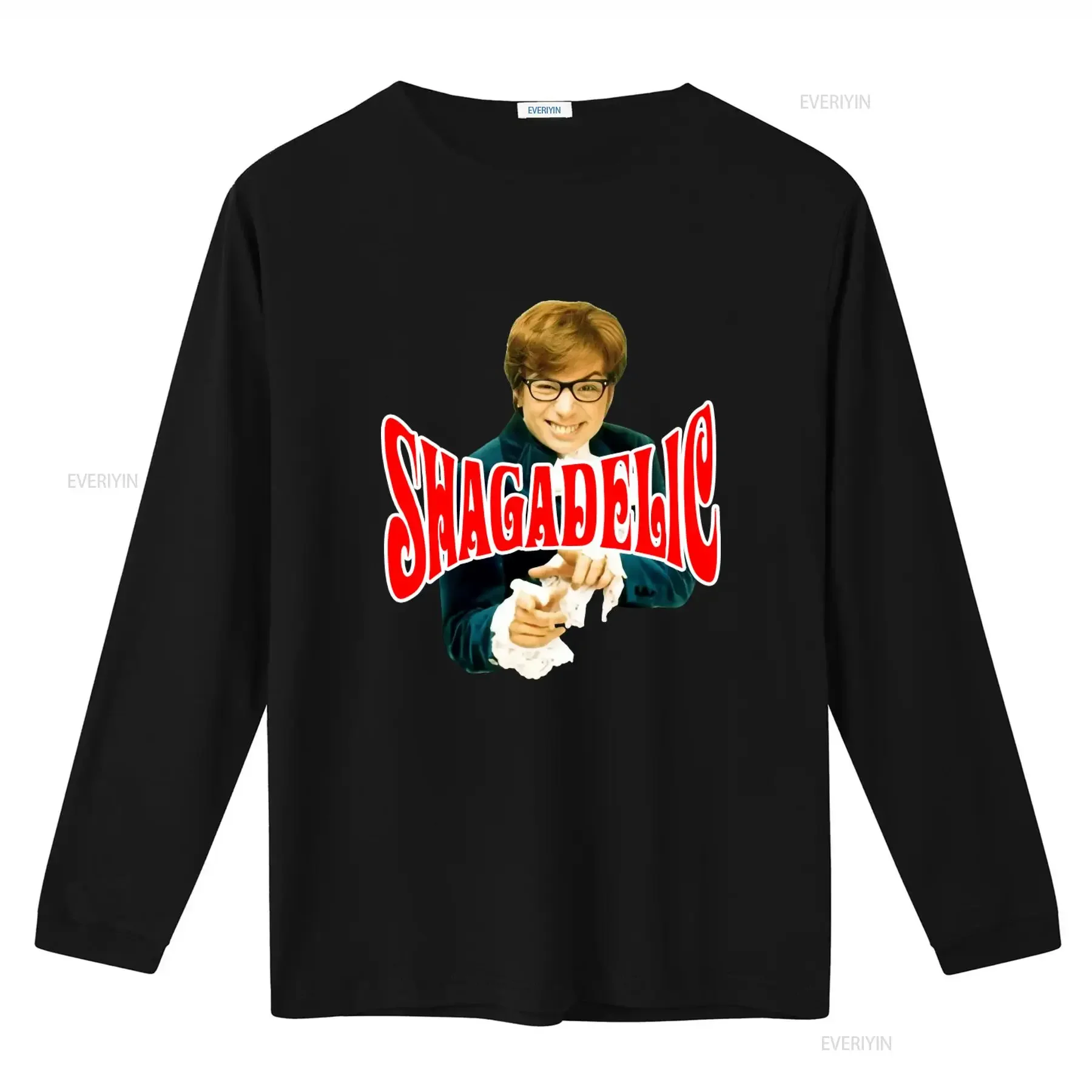 1998 Vintage Austin Powers Shagadelic T Shirt Size L W22 5 x L28 Retro Comedy Movie Design vintage Washed Unisex graphic