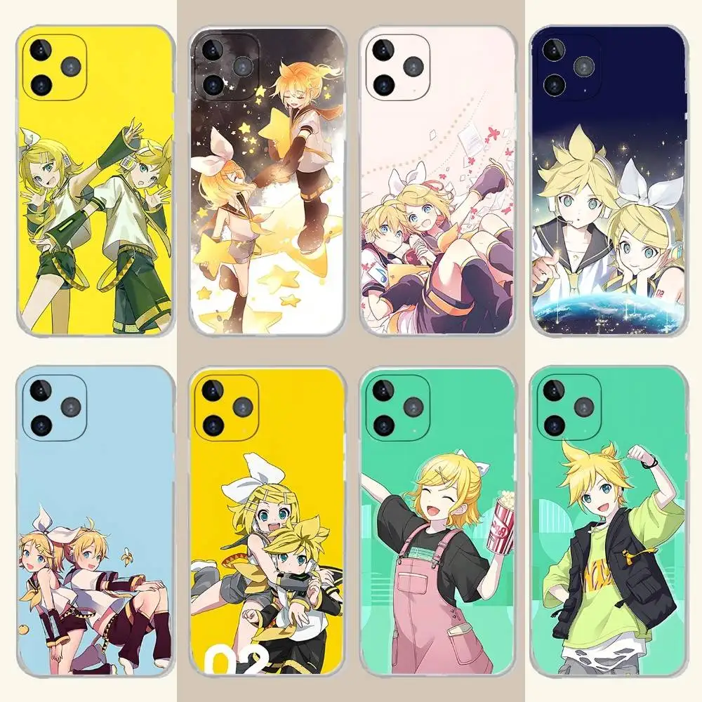 

Rin K-KagamineS Len Phone Case For iPhone 17,16,15,14,13,12,11 Pro,Max,Plus,X,XS,XR,SE4,E Mini Transparent Soft Cover