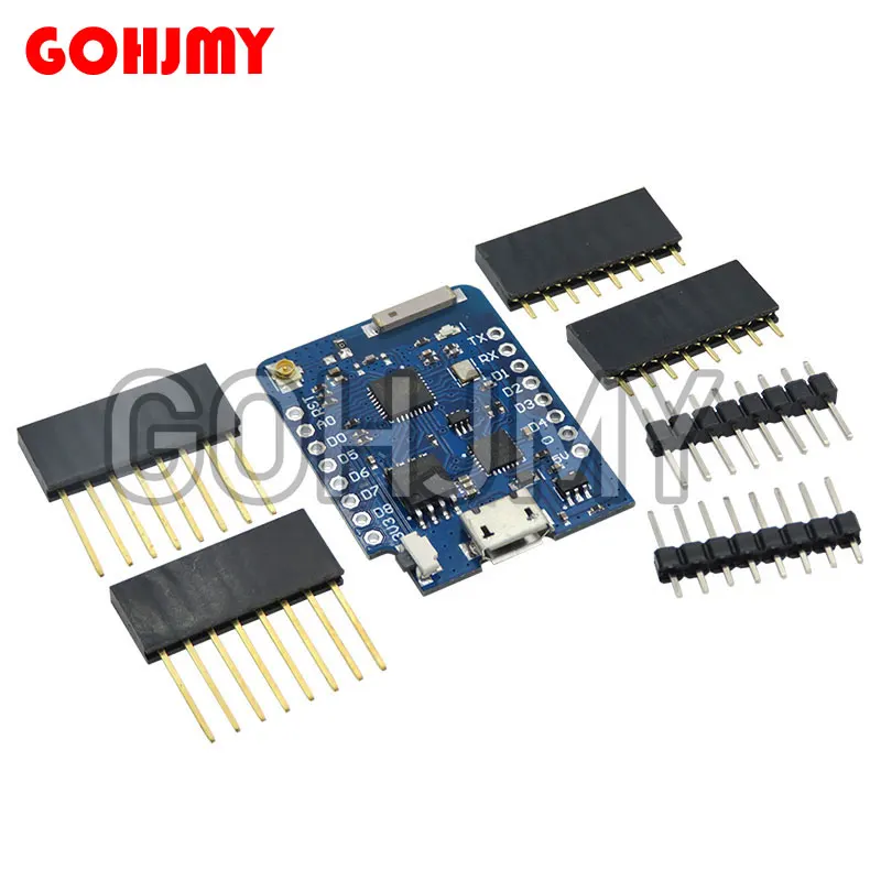 WEMOS-conector de antena externa D1 Mini, 4M, 16M, Bytes, NodeMCU basado en ESP8266, ESP-8266EX, CP2104, placa de desarrollo WIFI, Micro USB