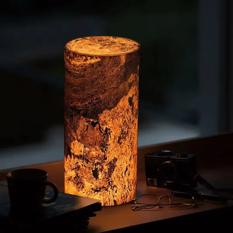Outdoor Wedding Decorative Natural Stone Pillar Lights Ambient Lighting for Hotel Home Campground