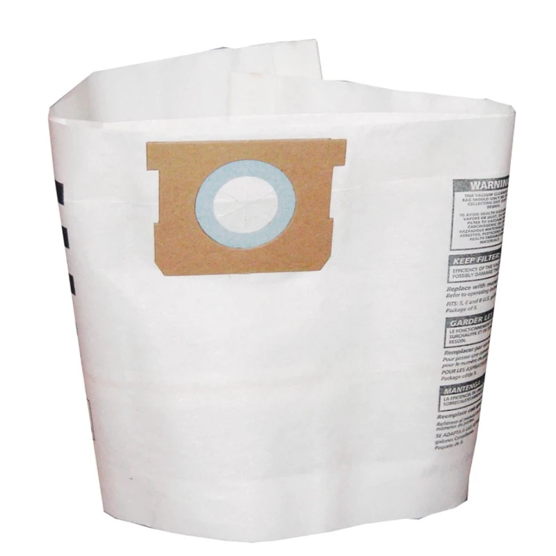 Replacement Wet/Dry Vacuum Bags Dust Bags For Shop-Vac Ridgid 5-8 Gallon Vacuum 9066100 90661 906-61