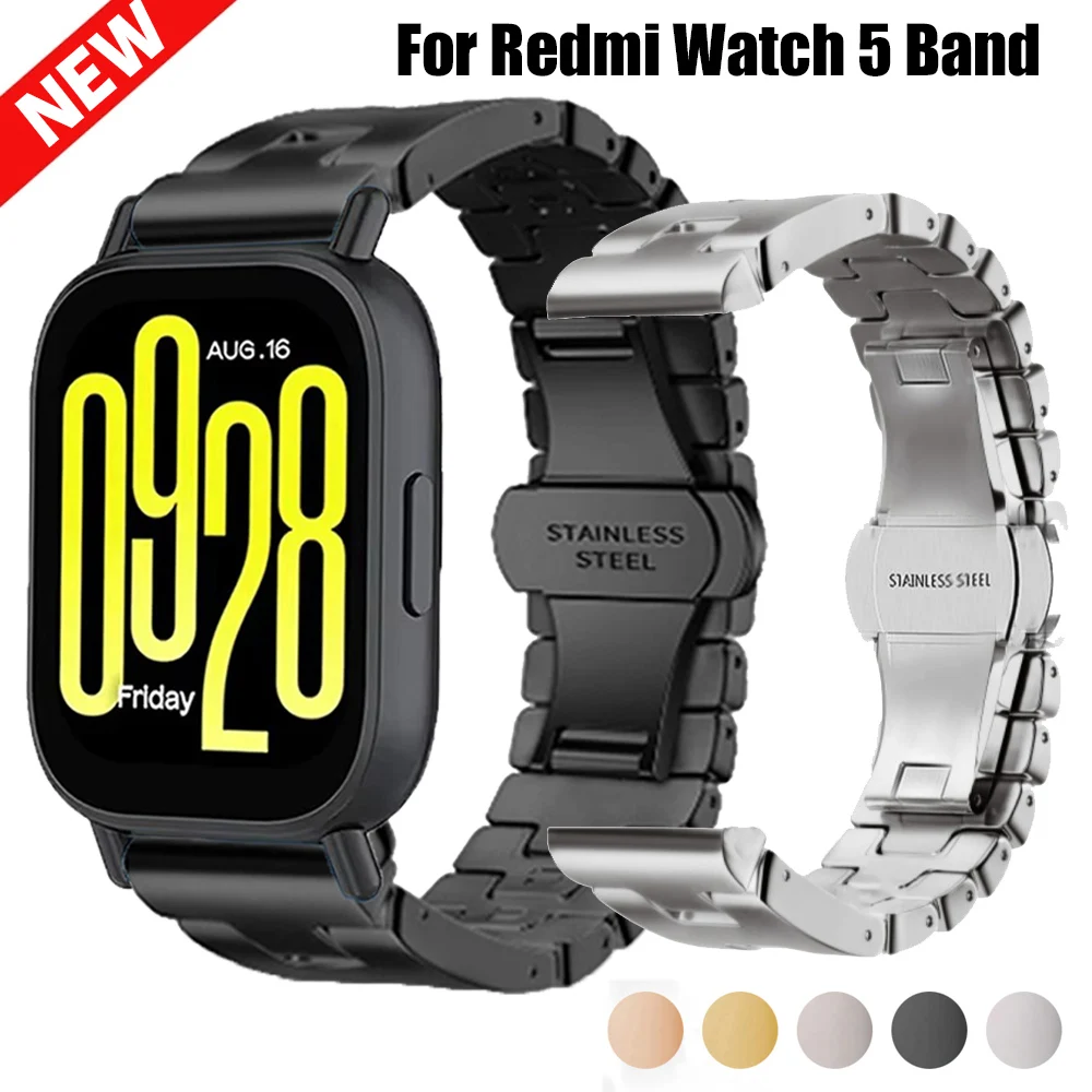 22 mm Metallarmband für Redmi Watch 5 Active Strap Business-Armband für Redmi Watch 5 Lite Mi Watch S3 Edelstahlband