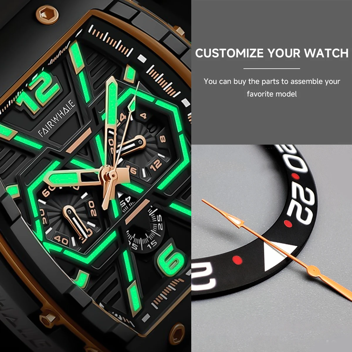 يد ساعة مضيئة للحركة ، إكسسوارات معدلة ، مرسيدس ، ثواني ، تناسب NH35 ، NH36 ، 4R