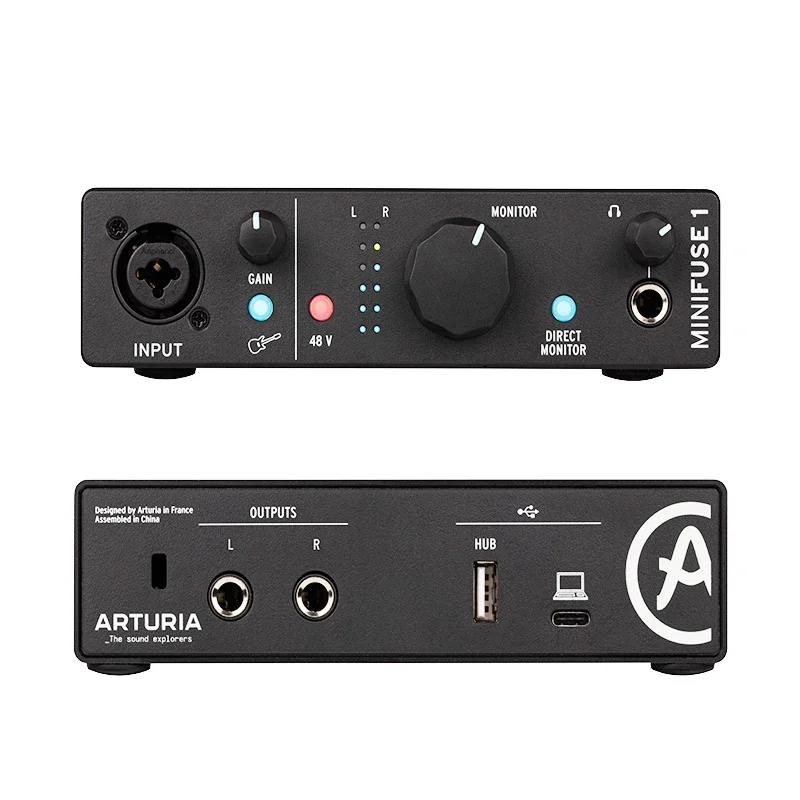 ARTURIA MiniFuse 1 USB external sound card MIDI recording interface plug and play for broadcasting,performance and production