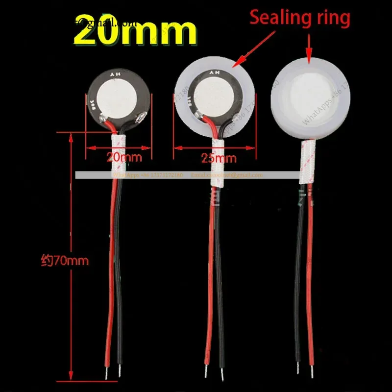 20mm Humidifier Atomizing Film Ultrasonic Transducer Ceramic Disc Spray Mist Maker Replacement Parts