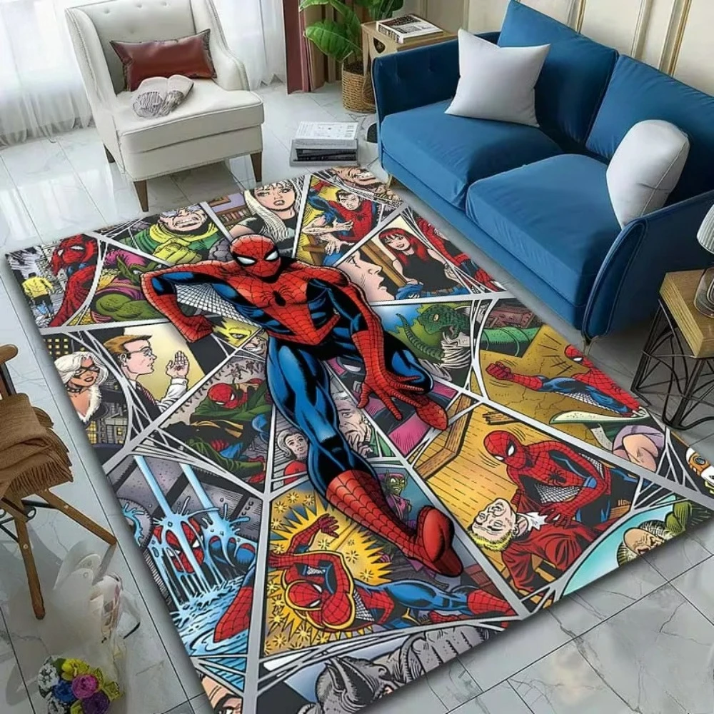 

MINISO Ковер с принтом Человека-паука для декора спальни, детский коврик для ползания, коврик для гостиной, диван, стол, напольный коврик для подарка