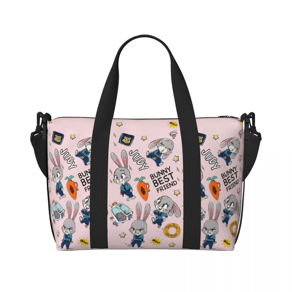 

Изготовленная на заказ большая сумка Zootopia женская большая вместительная дорожная сумка через плечо с героями мультфильмов для пляжного спортзала