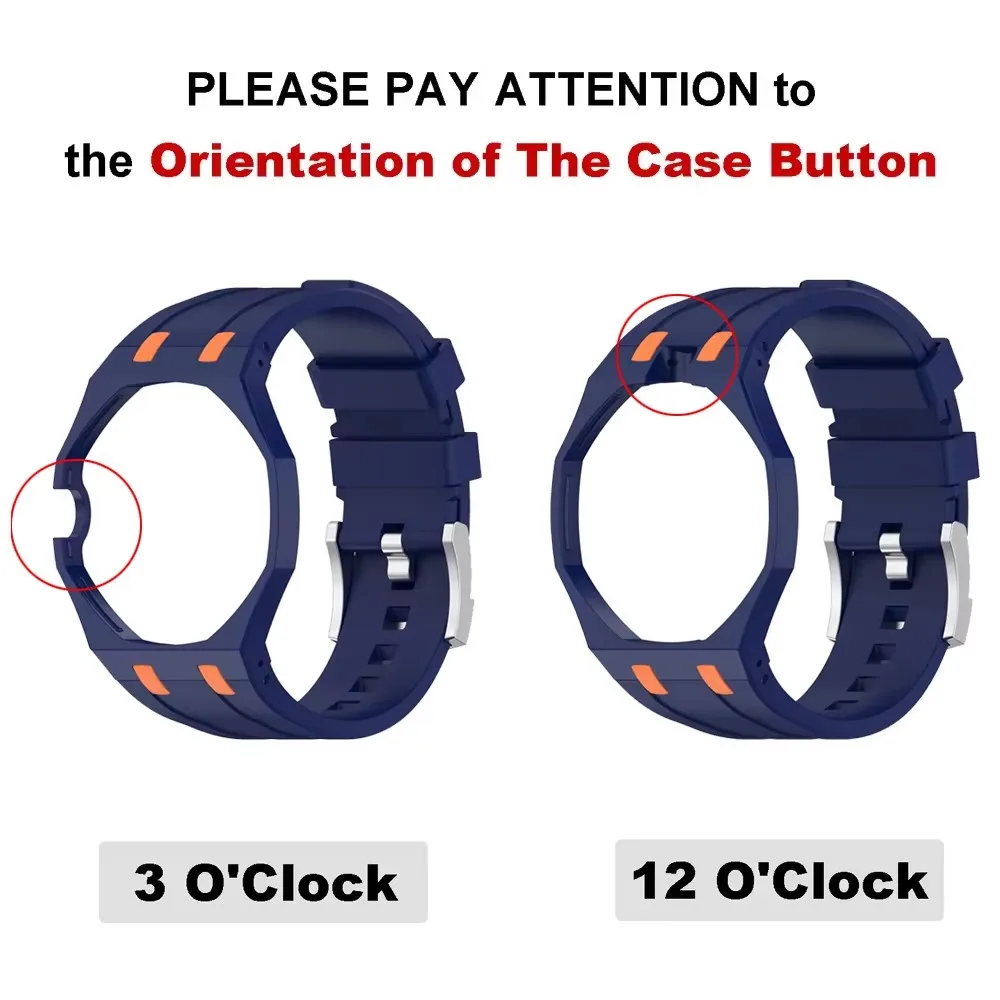 2-in-1-PC-Gehäuse + Silikonarmband für Swatch X AP Royal Pop Taschenuhr-Umbau zum Armbanduhren-Integrationszubehör – Detail 1